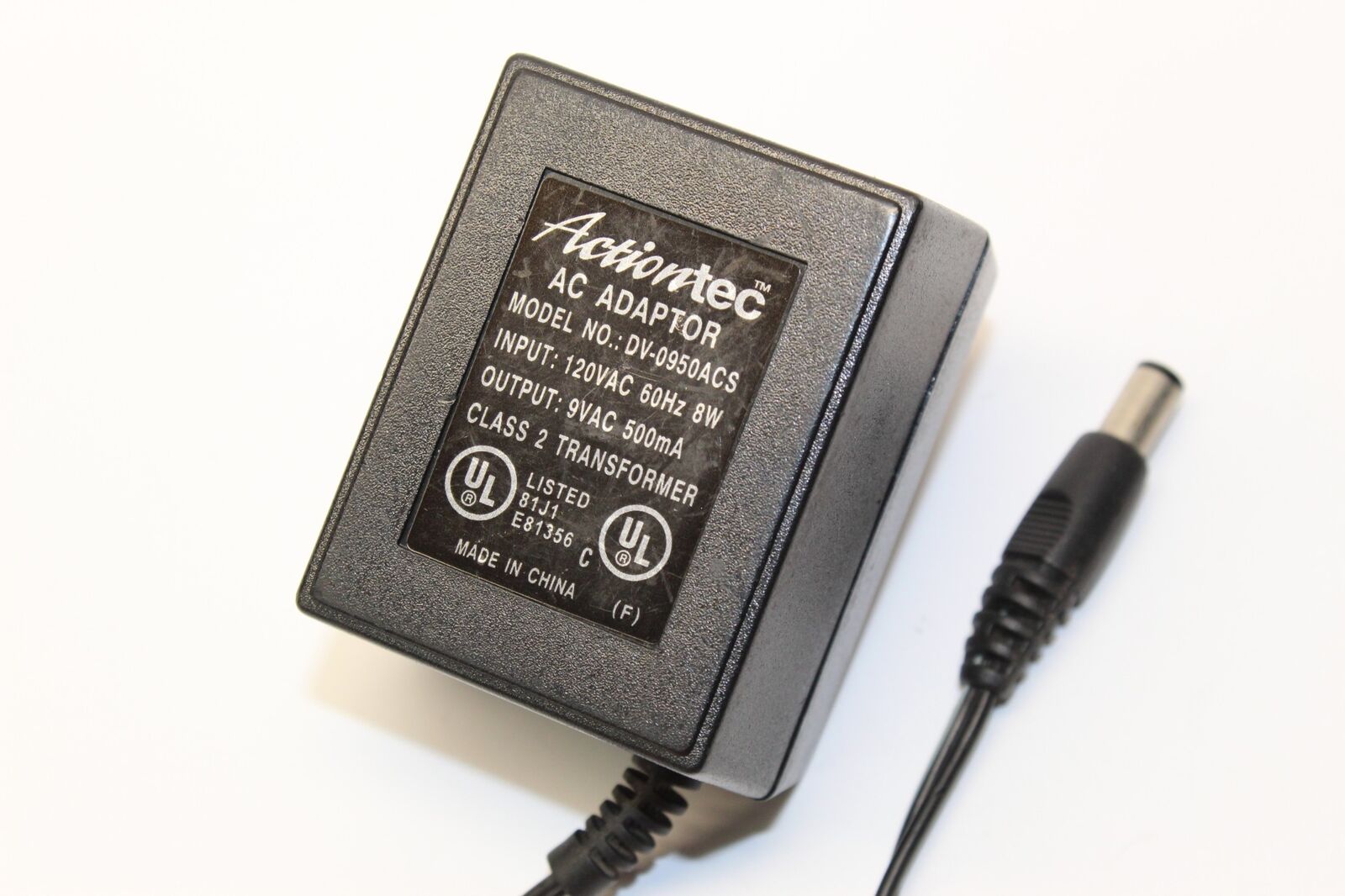 New 9V 500mA Actiontec Dv-0950acs Class 2 Transformer Power Supply Ac Adapter